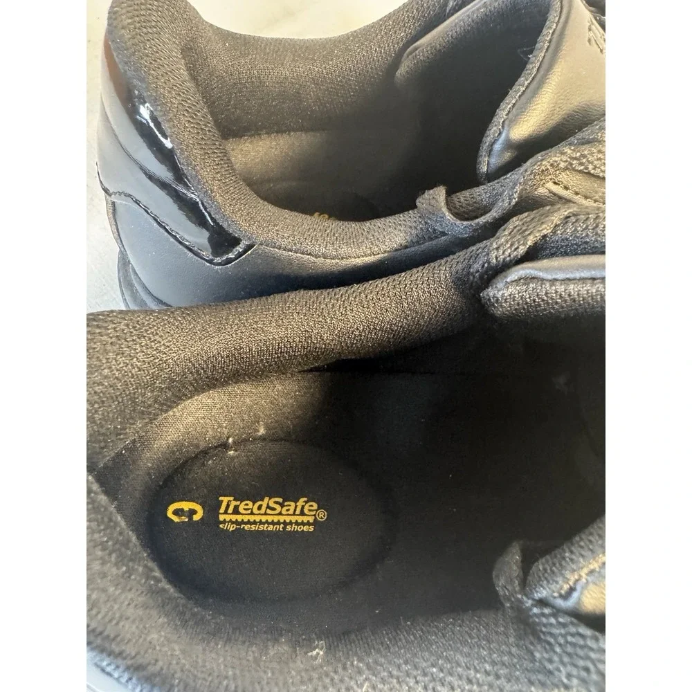TredSafe Men's Slip Resistant Work Shoes Black Size 9 Comfort